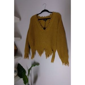 Boho Mustard Sweater 🍁
